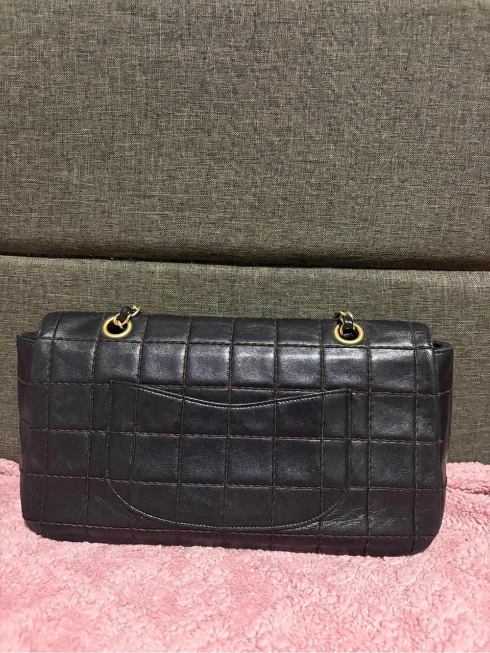 Chanel Choco Bag Flapwith Gold Chain